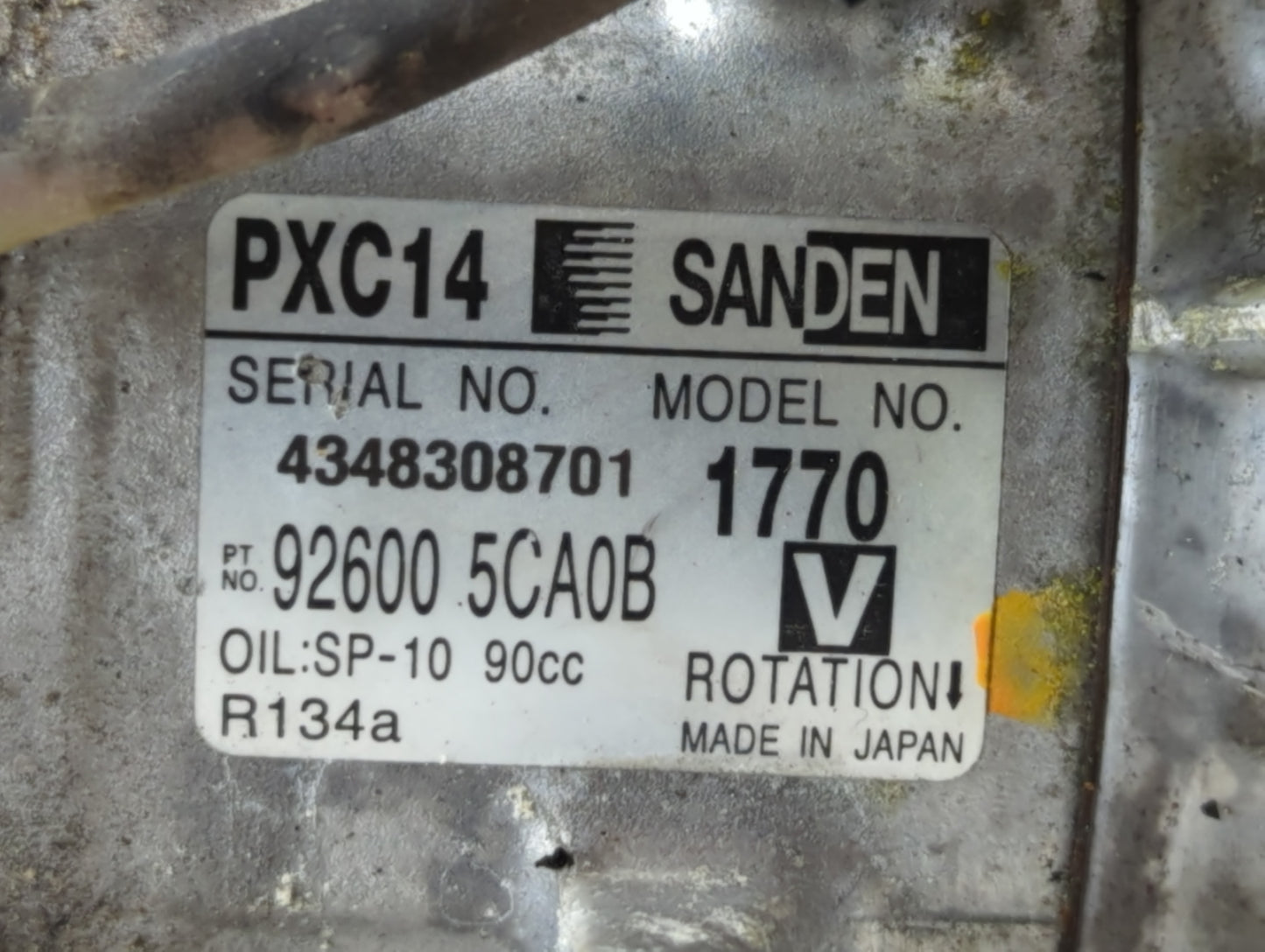 2016-2020 Infiniti Q50 Air Conditioning A/c Ac Compressor Oem - Oemusedautoparts1.com