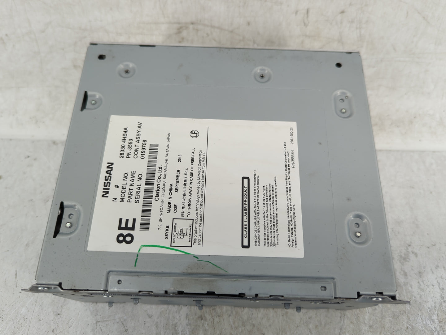 2017-2020 Infiniti Q60 Radio AM FM Cd Player Receiver Replacement P/N:28330 4HB1C Fits Fits 2016 2017 2018 2019 2020 OEM Use