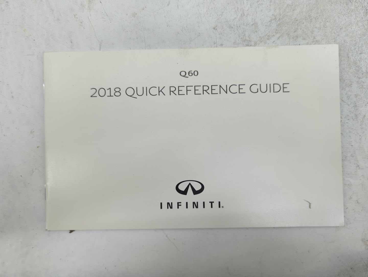 2018 Infiniti Q60 Owners Manual Book Guide P/N:OM18E0 CV37U0 OEM Used Auto Parts - Oemusedautoparts1.com