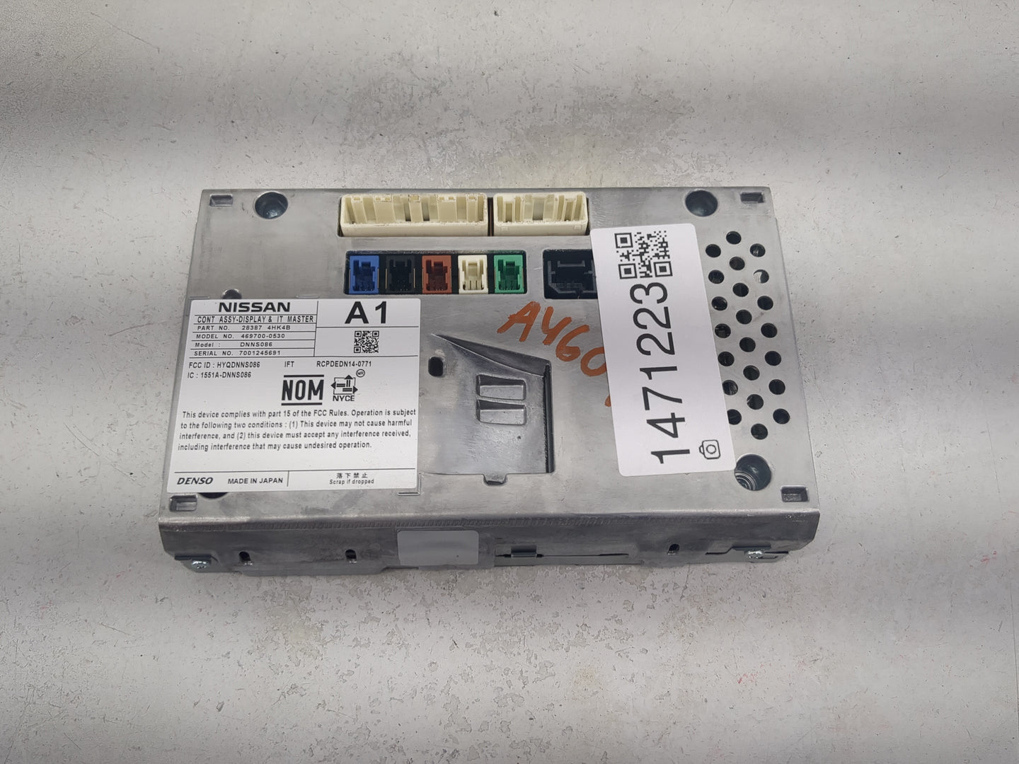 2018 Infiniti Q60 Information Display Screen - Oemusedautoparts1.com