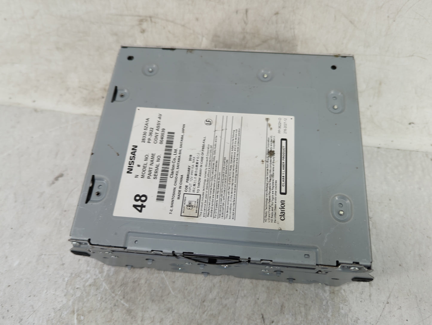 2017-2020 Infiniti Qx60 Radio AM FM Cd Player Receiver Replacement P/N:28330 5ZA1A 28330 5ZA0A Fits Fits 2017 2018 2019 2020