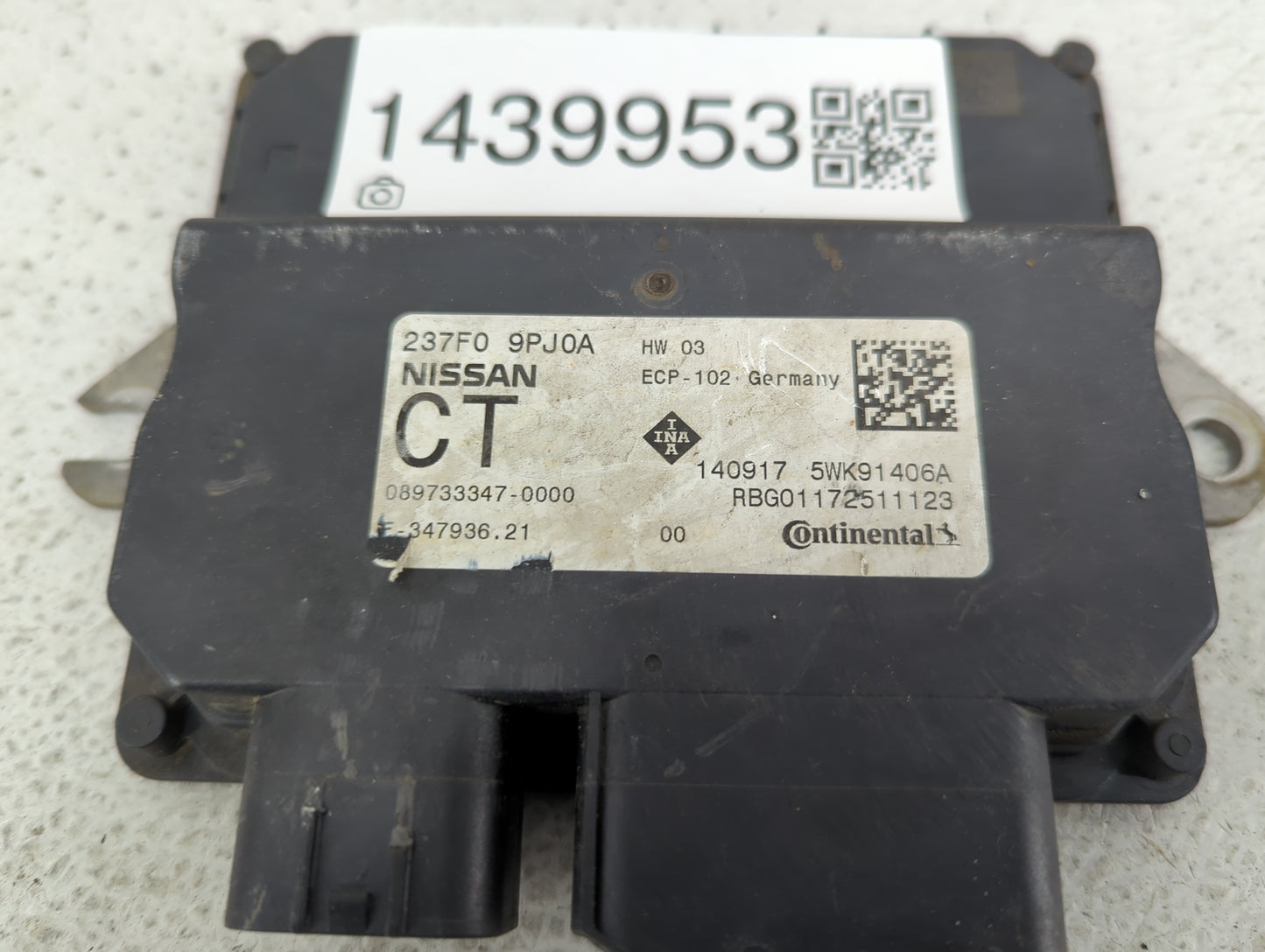 2018-2020 Infiniti Qx60 PCM Engine Control Computer ECU ECM PCU OEM P/N:237F09PJ0A 5WK91406A Fits Fits 2018 2019 2020 OEM Us