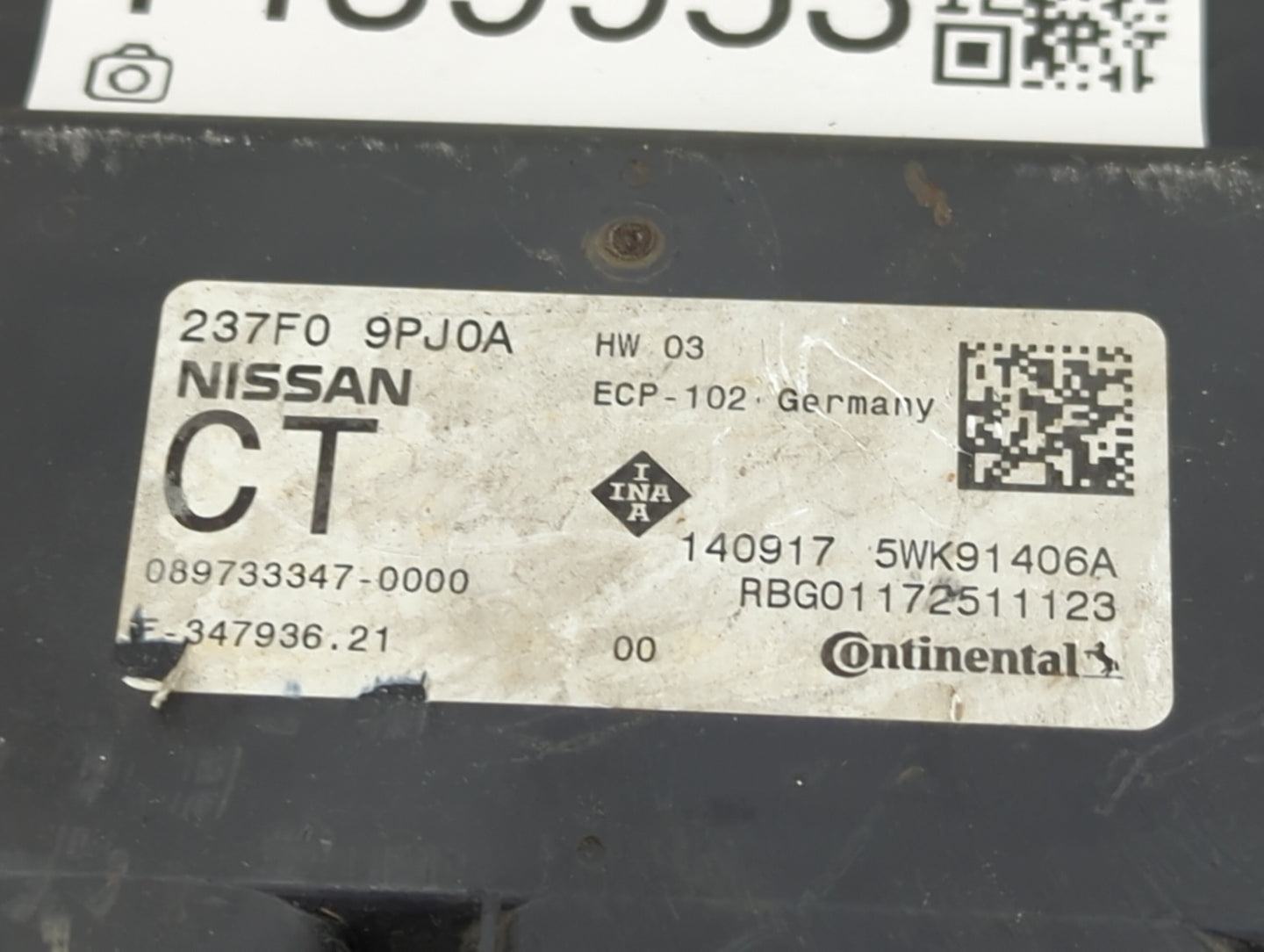 2018-2020 Infiniti Qx60 PCM Engine Control Computer ECU ECM PCU OEM P/N:237F09PJ0A 5WK91406A Fits Fits 2018 2019 2020 OEM Us