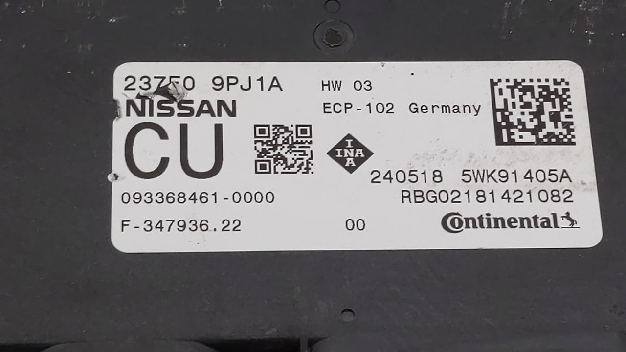 2018 Infiniti Qx60 PCM Engine Control Computer ECU ECM PCU OEM P/N:23750 9PJ1A 237F0 9PJ0A Fits OEM Used Auto Parts - Oemuse
