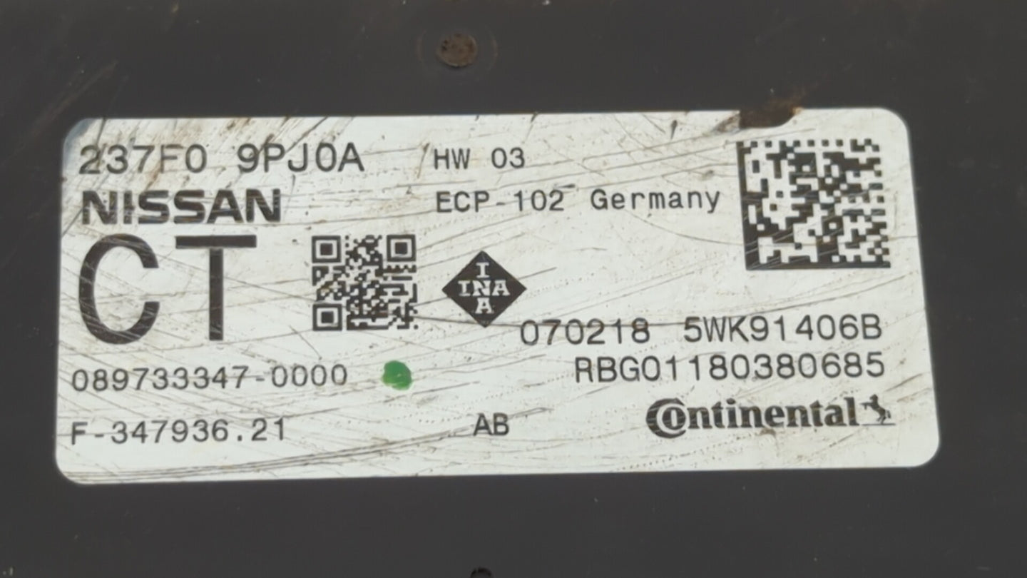 2018 Infiniti Qx60 PCM Engine Control Computer ECU ECM PCU OEM P/N:23750 9PJ1A 237F0 9PJ0A Fits OEM Used Auto Parts - Oemuse