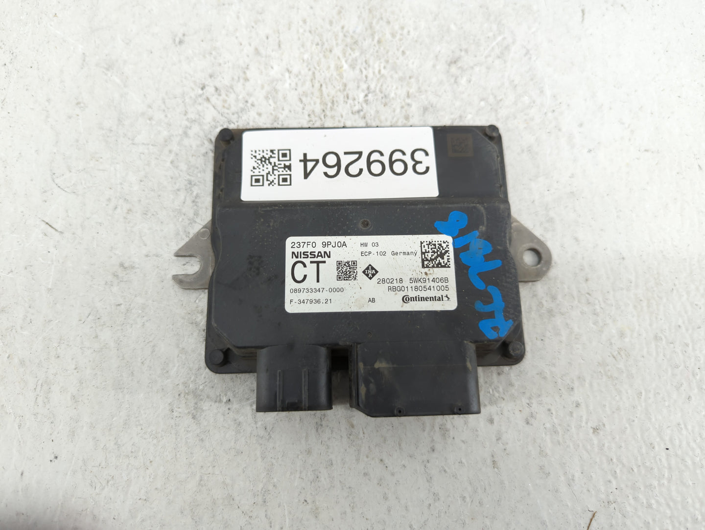 2018 Infiniti Qx60 PCM Engine Control Computer ECU ECM PCU OEM P/N:23750 9PJ1A 237F0 9PJ0A Fits OEM Used Auto Parts - Oemuse