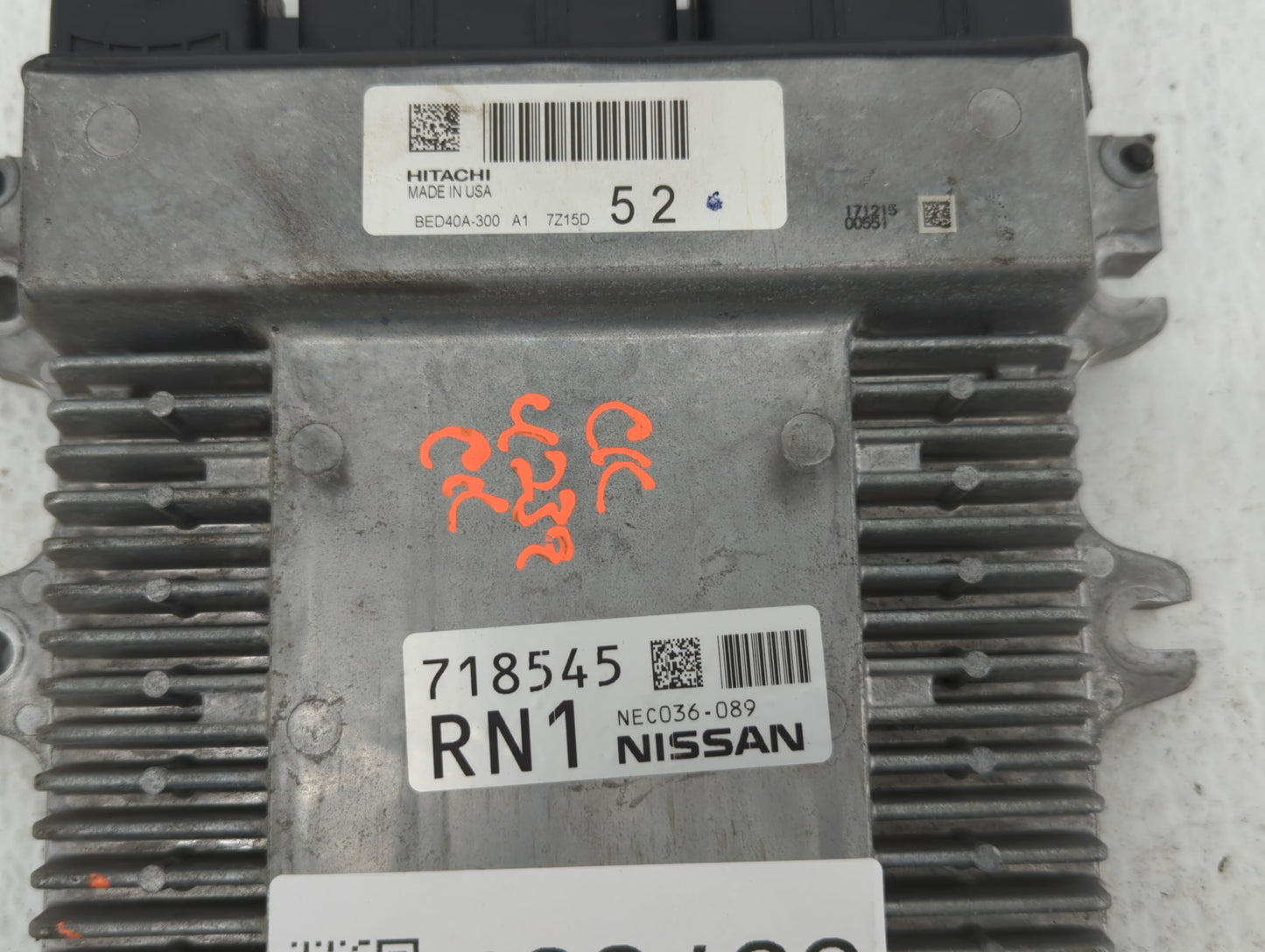 2018-2020 Infiniti Qx60 PCM Engine Control Computer ECU ECM PCU OEM P/N:NEC036-089 718545 Fits Fits 2018 2019 2020 OEM Used 