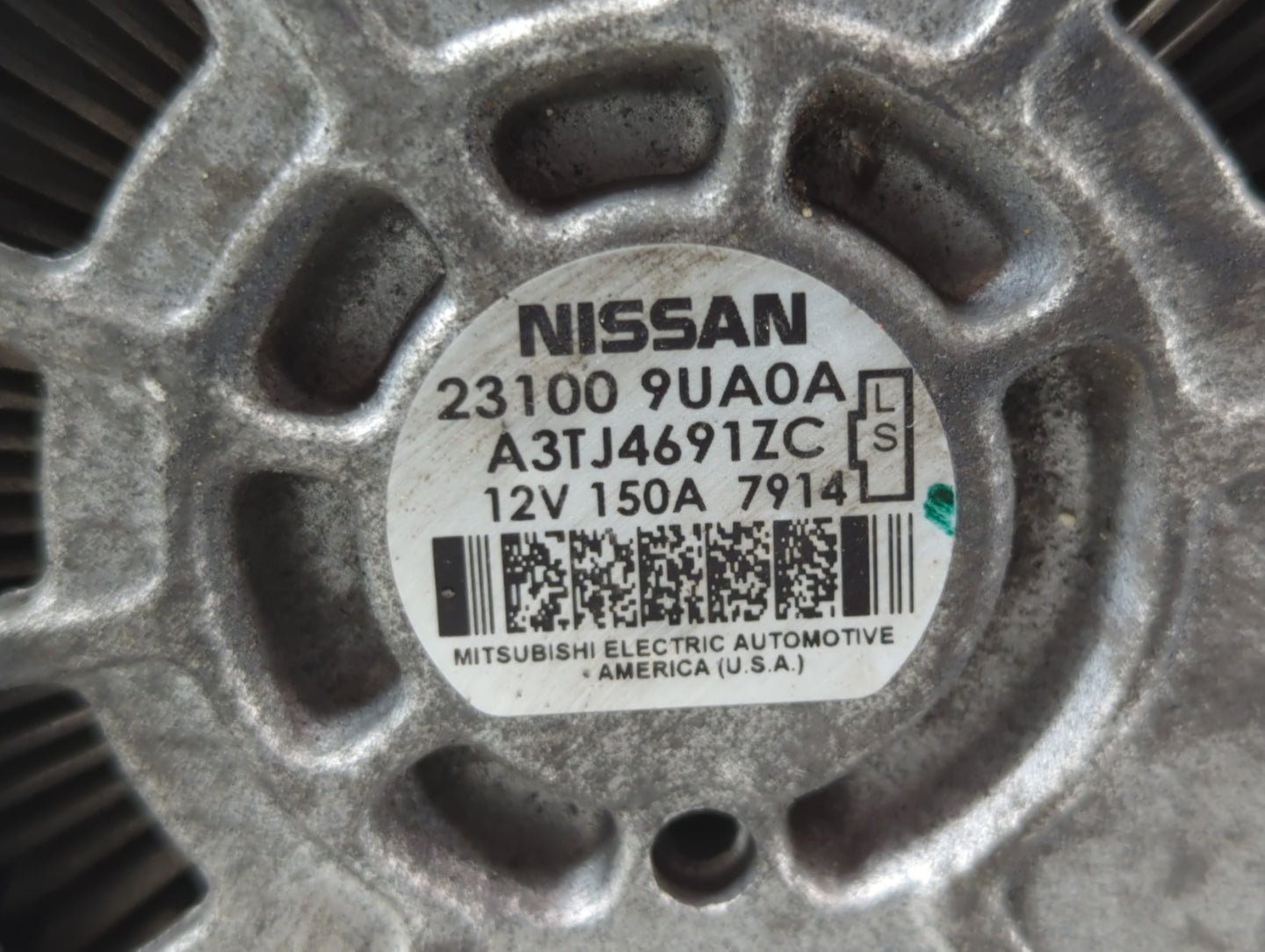 2017-2020 Infiniti Qx60 Alternator Replacement Generator Charging Assembly Engine OEM P/N:23100 9UA0A Fits OEM Used Auto Par