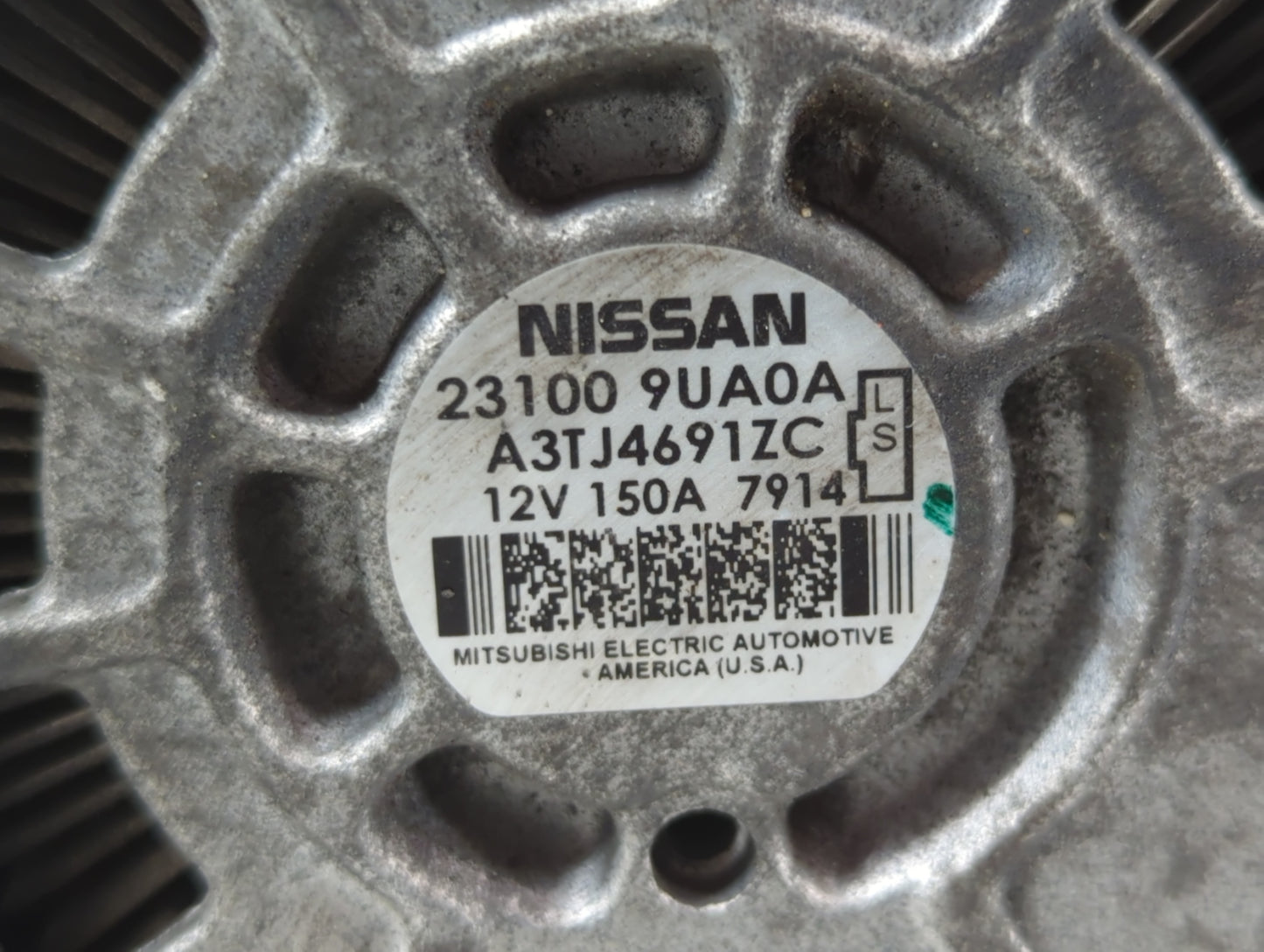 2017-2020 Infiniti Qx60 Alternator Replacement Generator Charging Assembly Engine OEM P/N:23100 9UA0A Fits OEM Used Auto Par