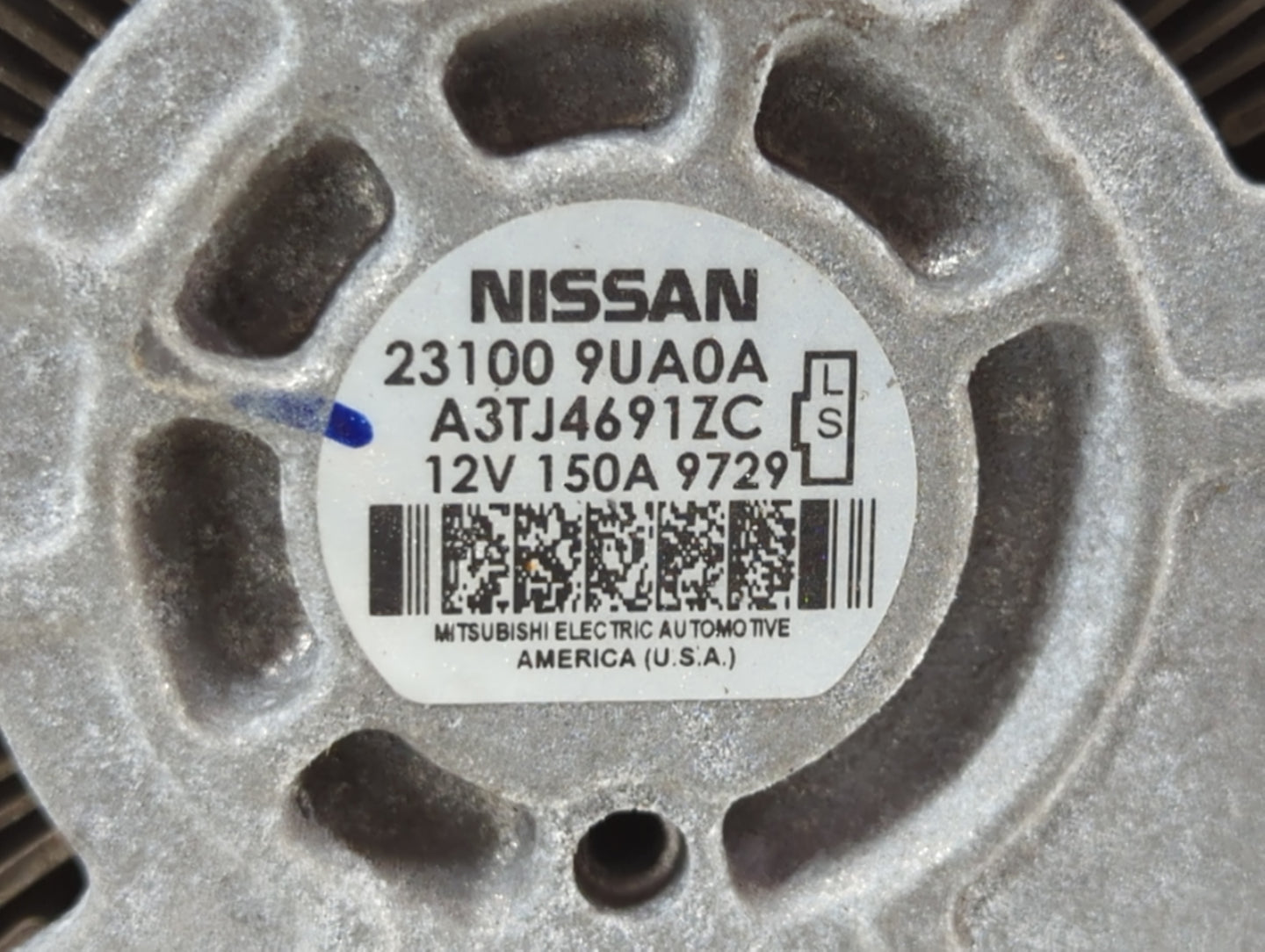 2017-2020 Infiniti Qx60 Alternator Replacement Generator Charging Assembly Engine OEM P/N:23100 9UA0A Fits OEM Used Auto Par