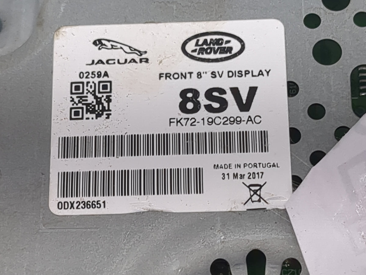2017-2018 Jaguar F-pace Information Radio Display Screen 1472855 - Oemusedautoparts1.com
