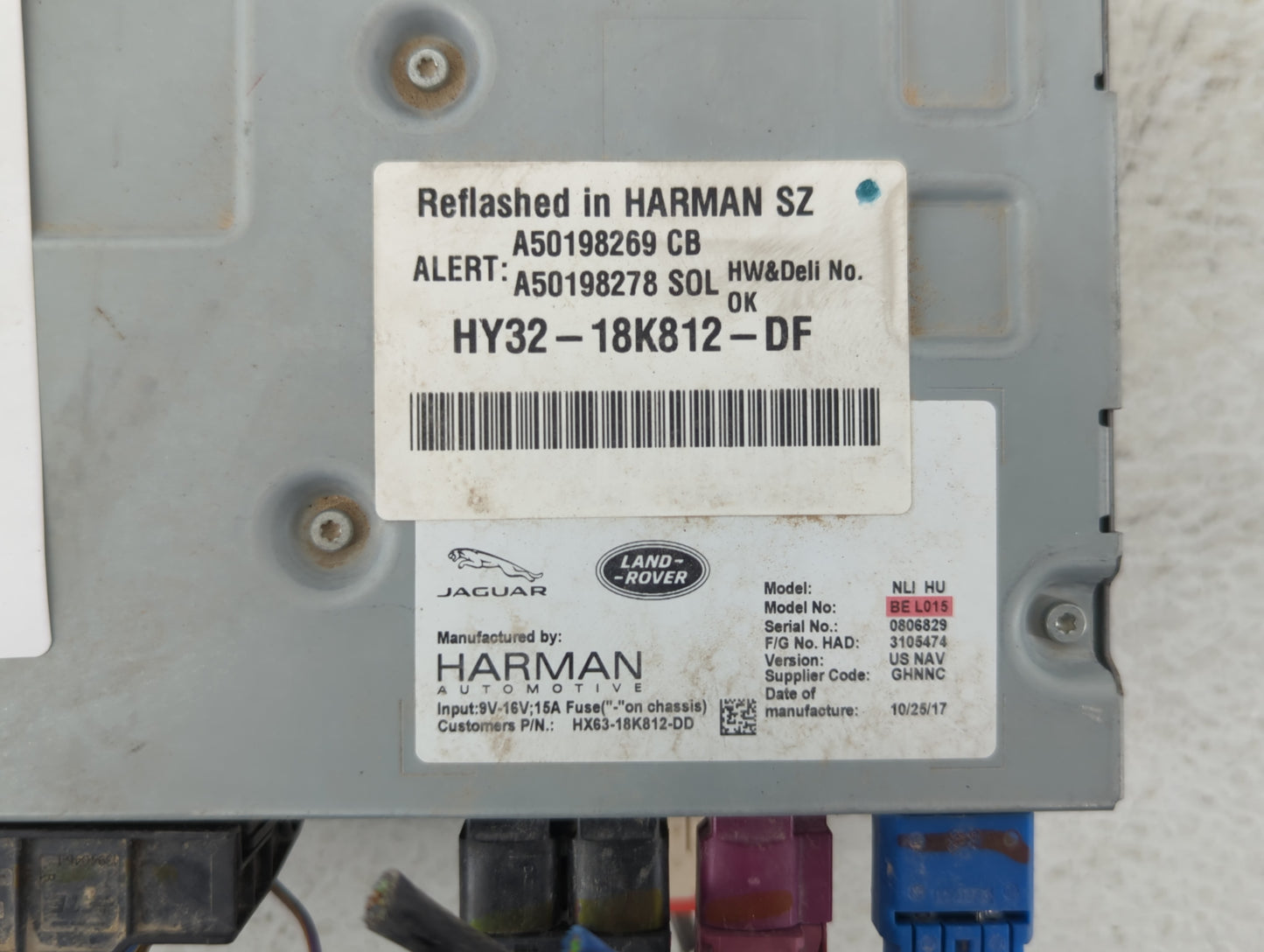 2018 Jaguar Xe Radio AM FM Cd Player Receiver Replacement P/N:HY32-18K812-DF Fits OEM Used Auto Parts - Oemusedautoparts1.co
