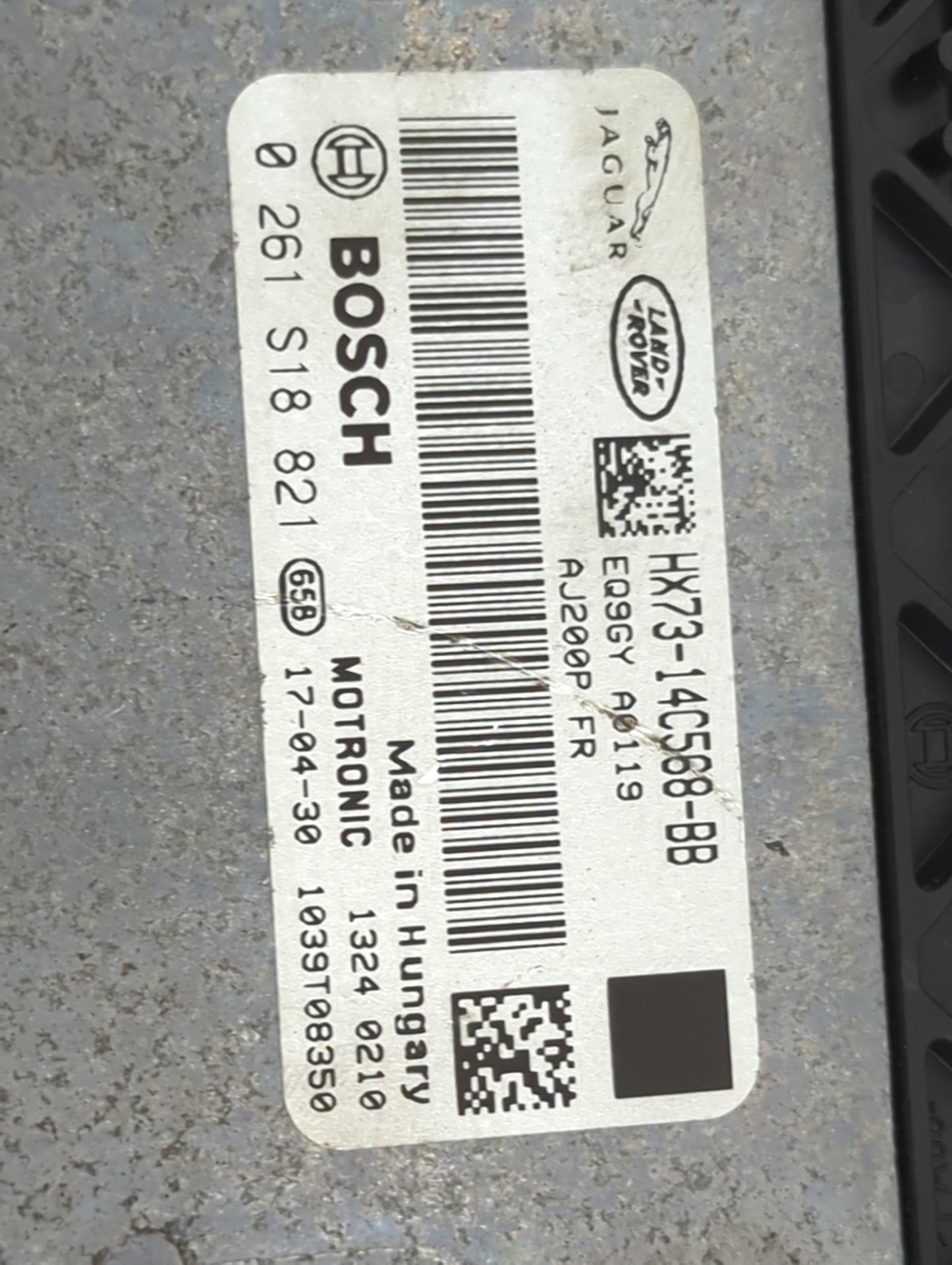 2018-2019 Jaguar Xf PCM Engine Control Computer ECU ECM PCU OEM P/N:HX73-14C568-BB 0261S18821 Fits Fits 2018 2019 OEM Used A