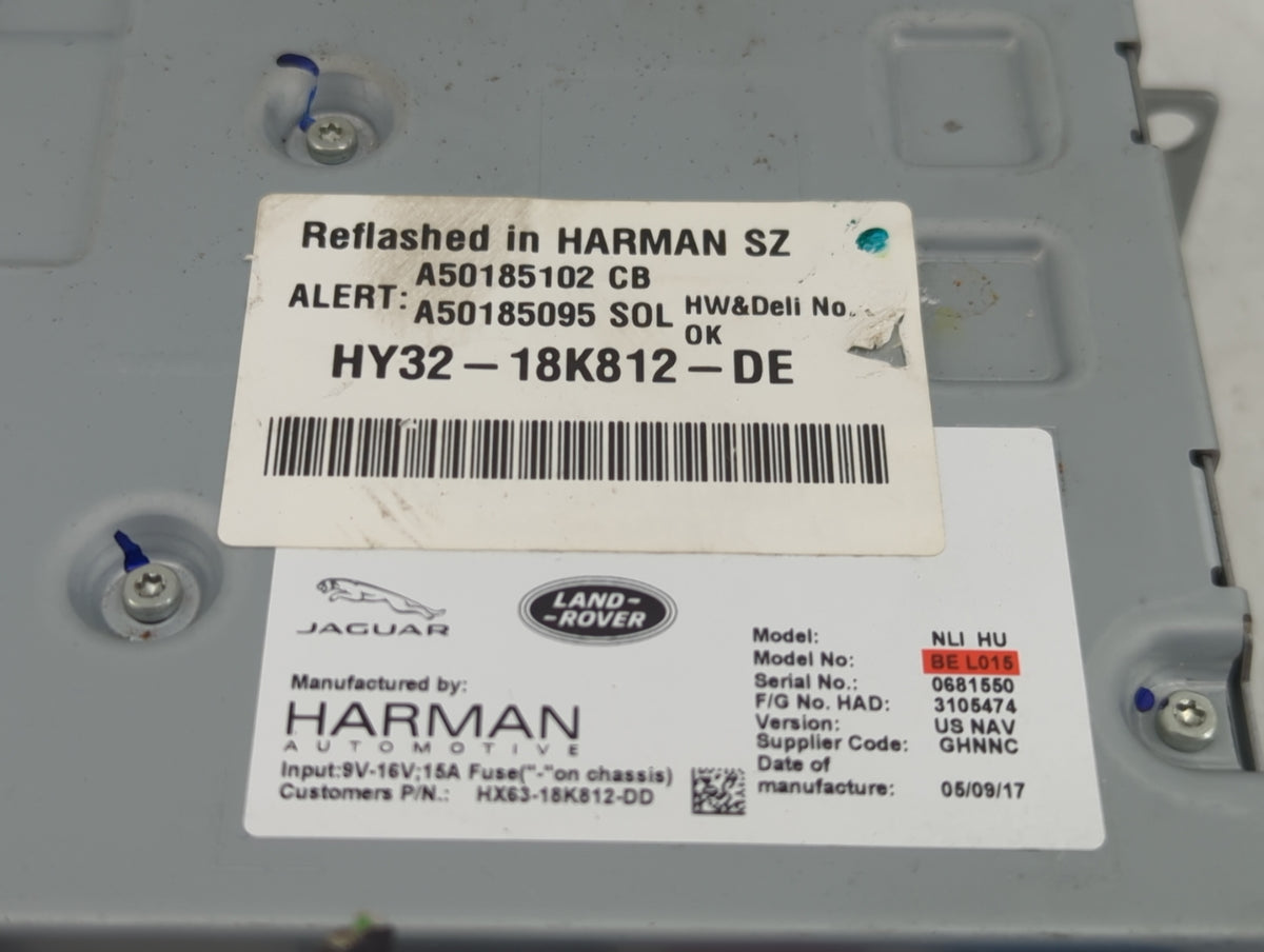2018 Jaguar Xf Radio AM FM Cd Player Receiver Replacement P/N:HY32-18K812-DE HX63-18K812-DD, A50185102, A50185095 Fits OEM U
