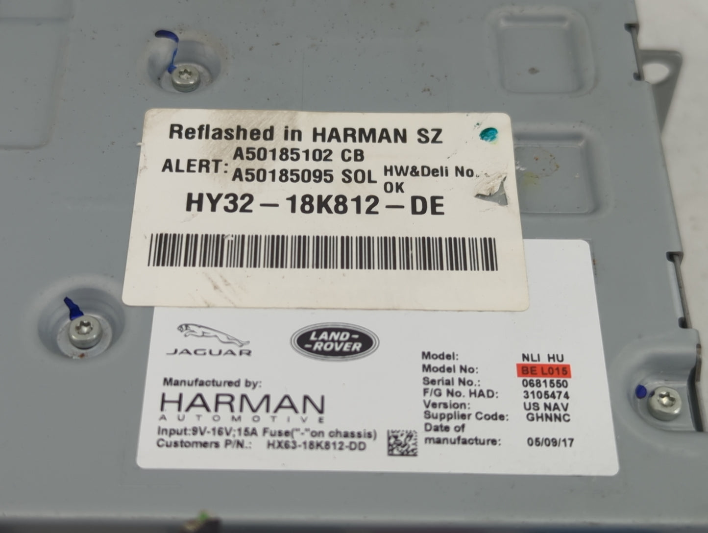 2018 Jaguar Xf Radio AM FM Cd Player Receiver Replacement P/N:HY32-18K812-DE HX63-18K812-DD, A50185102, A50185095 Fits OEM U