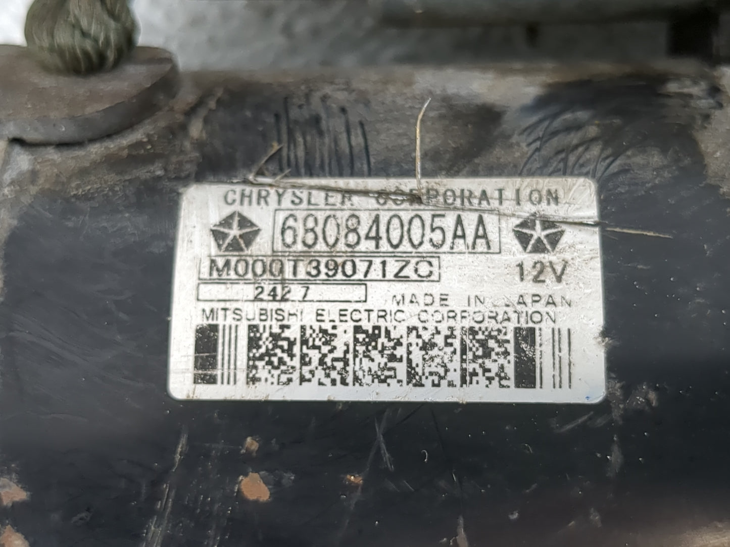 2014-2018 Jeep Cherokee Car Starter Motor Solenoid OEM P/N:M000T39071ZC 68084005AA Fits OEM Used Auto Parts - Oemusedautopar