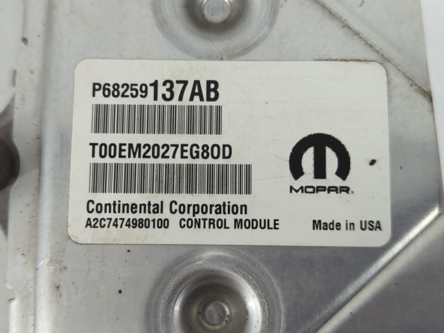 2018 Jeep Cherokee PCM Engine Control Computer ECU ECM PCU OEM P/N:P68259137AB Fits OEM Used Auto Parts - Oemusedautoparts1.