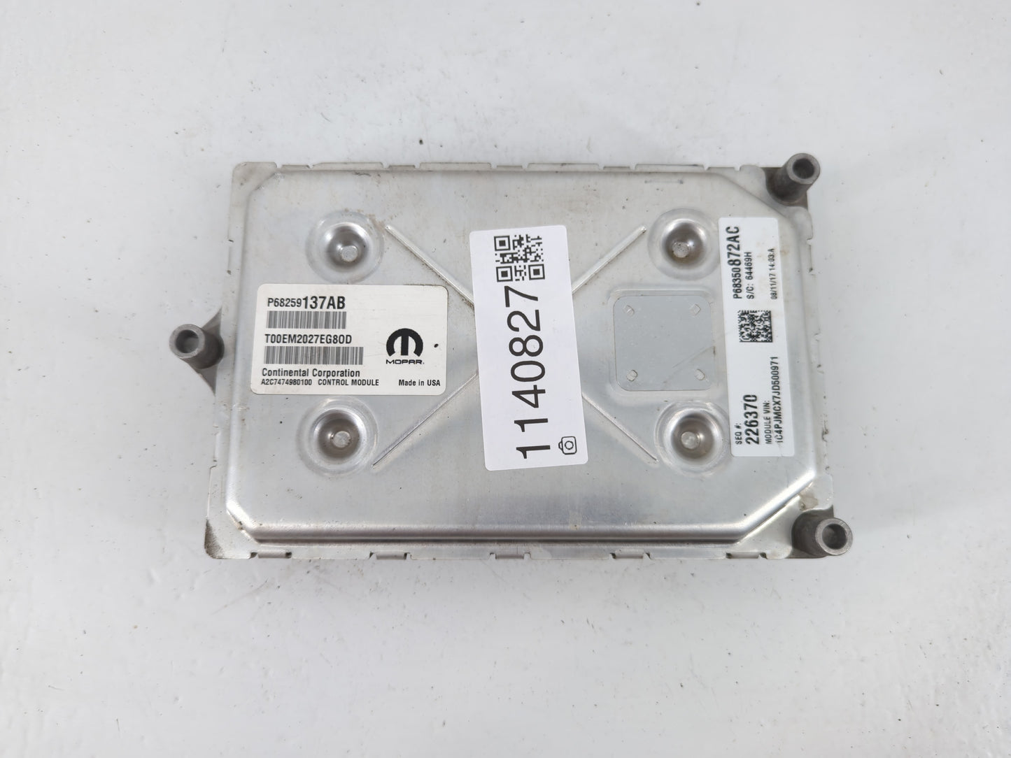 2018 Jeep Cherokee PCM Engine Control Computer ECU ECM PCU OEM P/N:P68259137AB Fits OEM Used Auto Parts - Oemusedautoparts1.