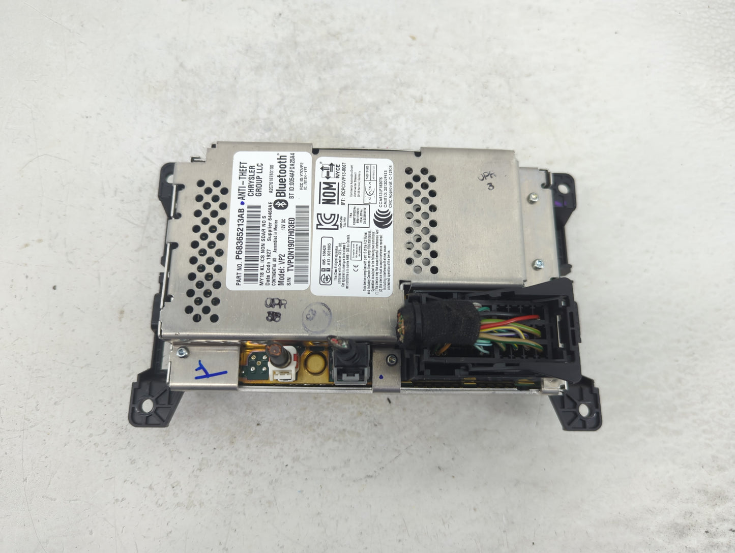 2018 Jeep Cherokee Radio AM FM Cd Player Receiver Replacement P/N:68365213AB Fits OEM Used Auto Parts - Oemusedautoparts1.co