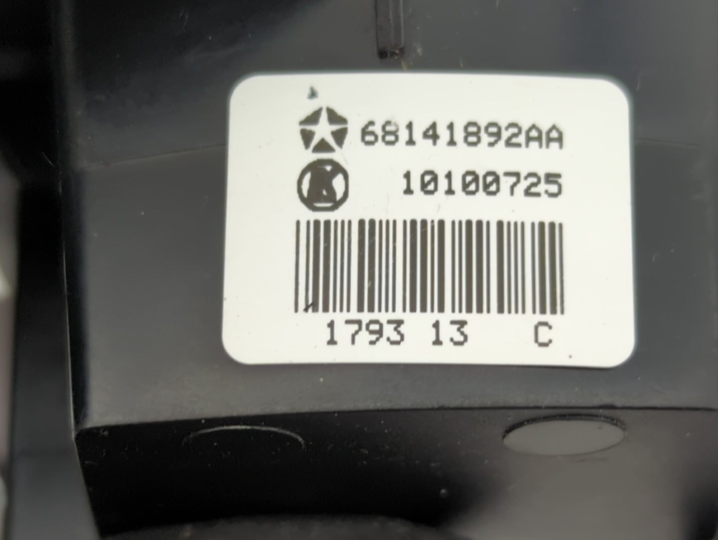 2015-2022 Jeep Cherokee Master Power Window Switch Replacement Driver Side Left P/N:68141892AA Fits OEM Used Auto Parts - Oe