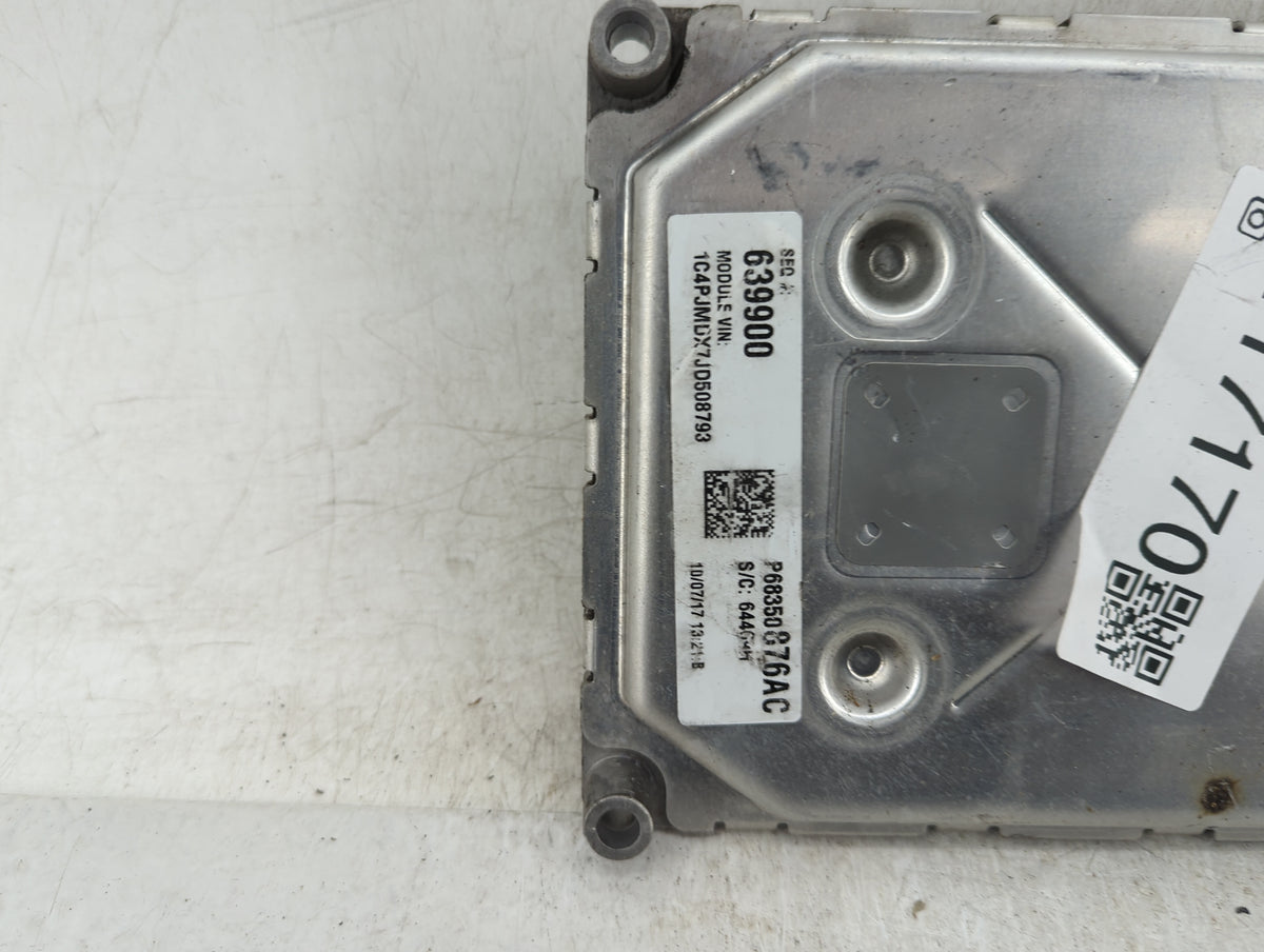2018 Jeep Cherokee PCM Engine Control Computer ECU ECM PCU OEM P/N:P68350876AC Fits OEM Used Auto Parts - Oemusedautoparts1.