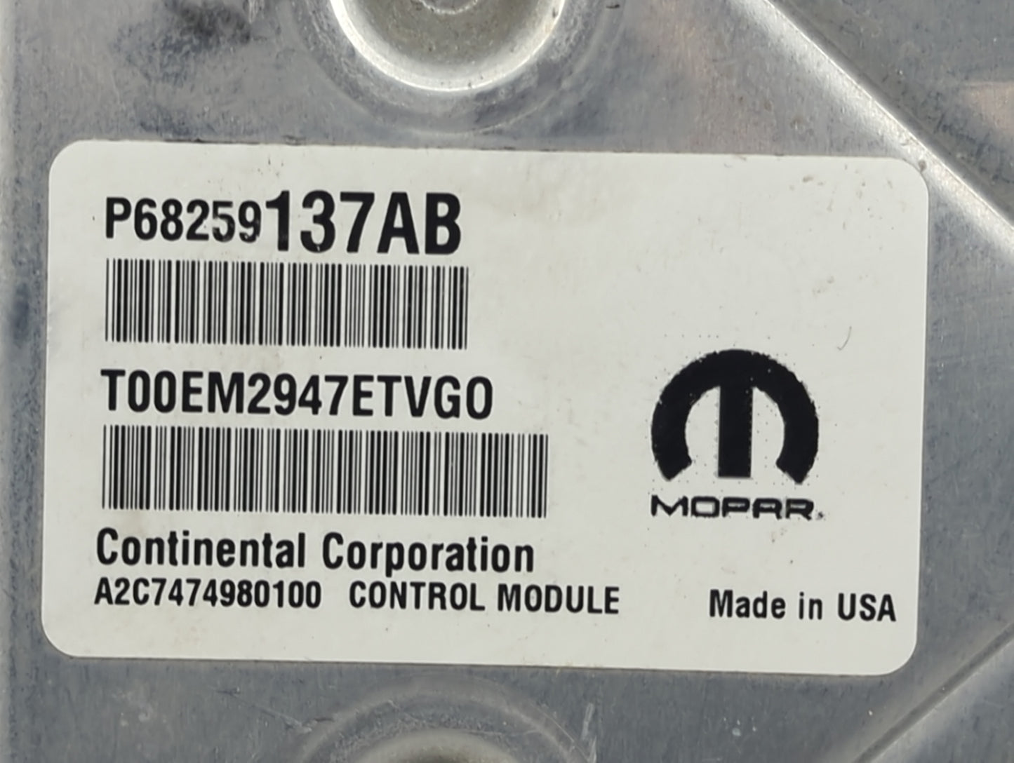 2018 Jeep Cherokee PCM Engine Control Computer ECU ECM PCU OEM P/N:68259137AB Fits OEM Used Auto Parts - Oemusedautoparts1.c