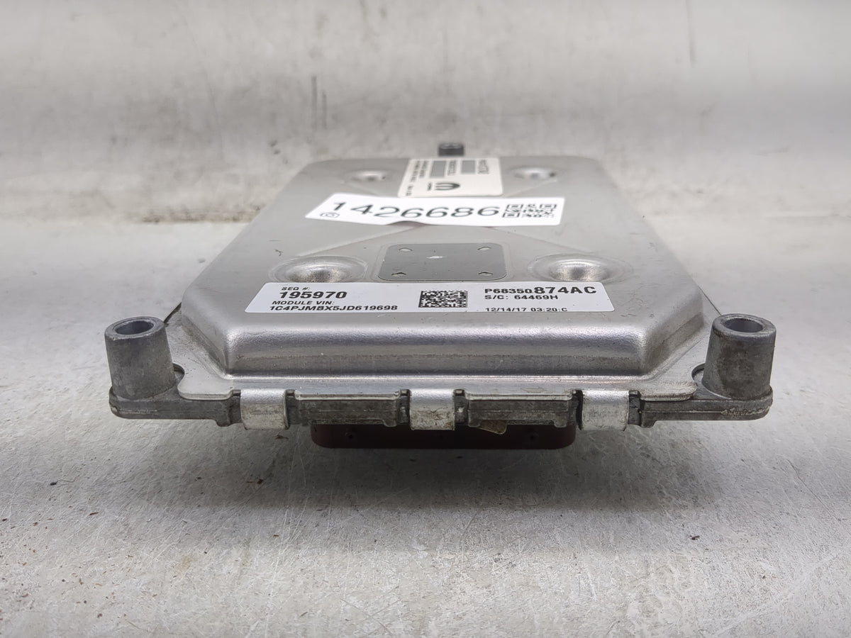 2018 Jeep Cherokee PCM Engine Control Computer ECU ECM PCU OEM P/N:P68259137AB OEM Used Auto Parts - Oemusedautoparts1.com