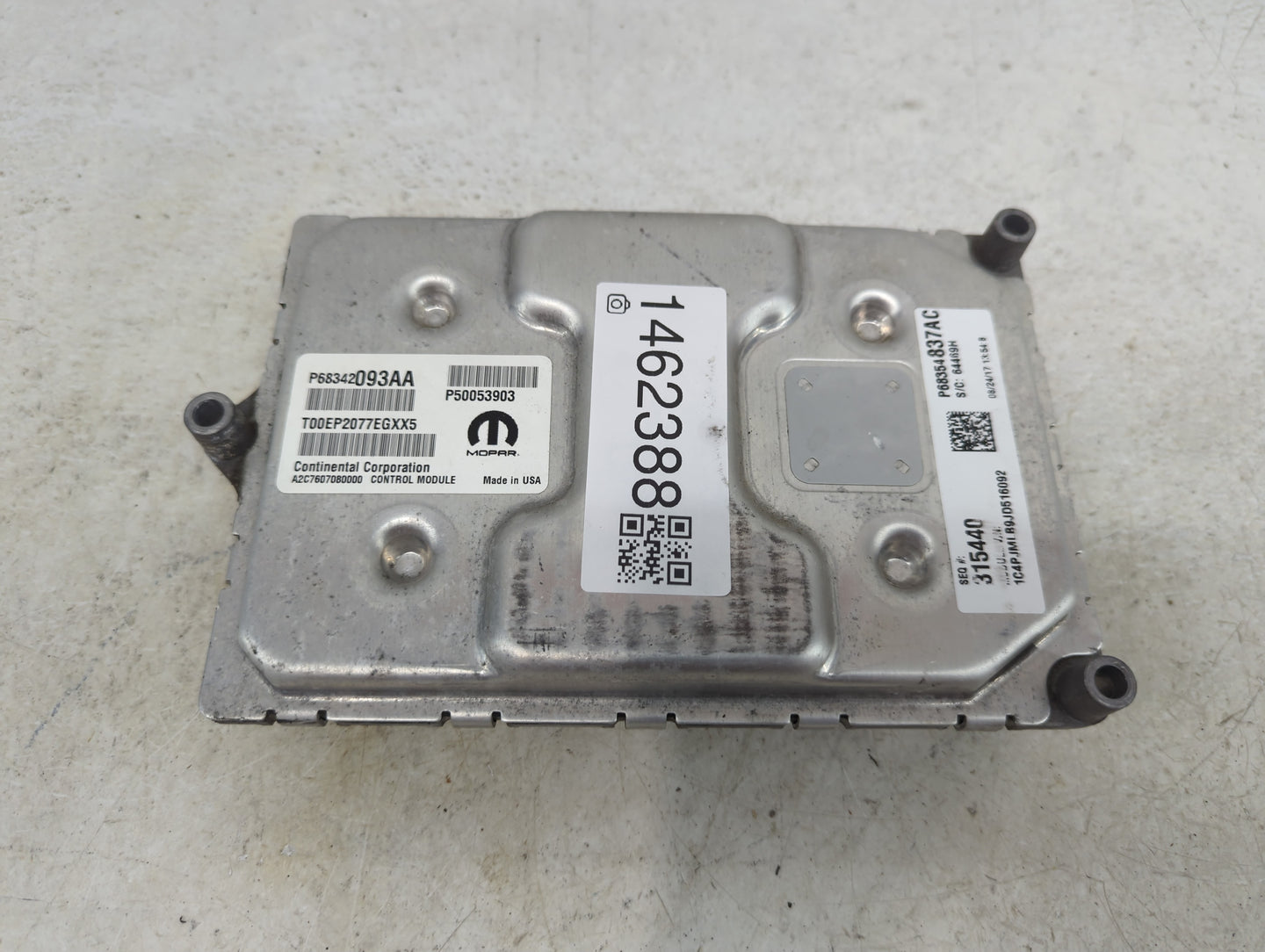 2018 Jeep Cherokee PCM Engine Control Computer ECU ECM PCU OEM P/N:P68342093AA P50053903, T00EP2077EGXX5, A2C7607080000 Fits