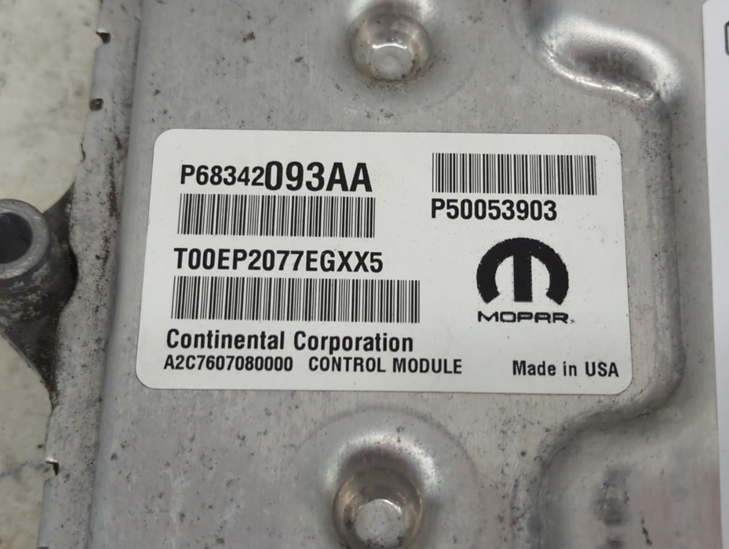 2018 Jeep Cherokee PCM Engine Control Computer ECU ECM PCU OEM P/N:P68342093AA P50053903, T00EP2077EGXX5, A2C7607080000 Fits