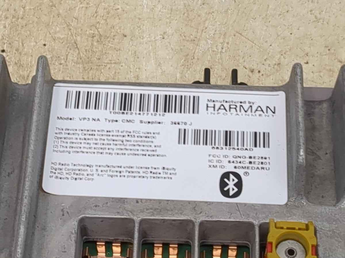 2018-2019 Jeep Cherokee Information Radio Display Screen Black - Oemusedautoparts1.com