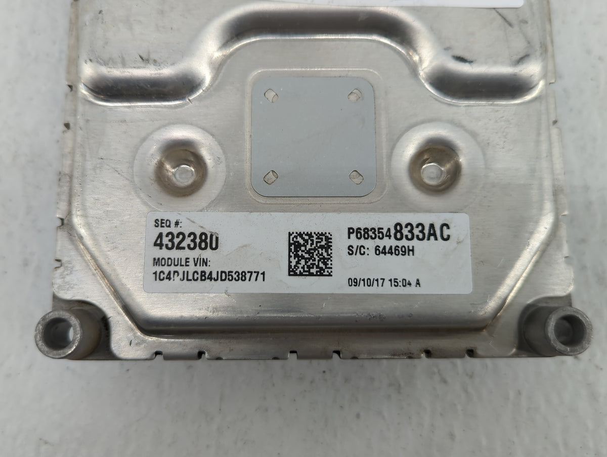 2018 Jeep Cherokee PCM Engine Control Computer ECU ECM PCU OEM P/N:P68354841AC P68342093AA, P68354831AC OEM Used Auto Parts 