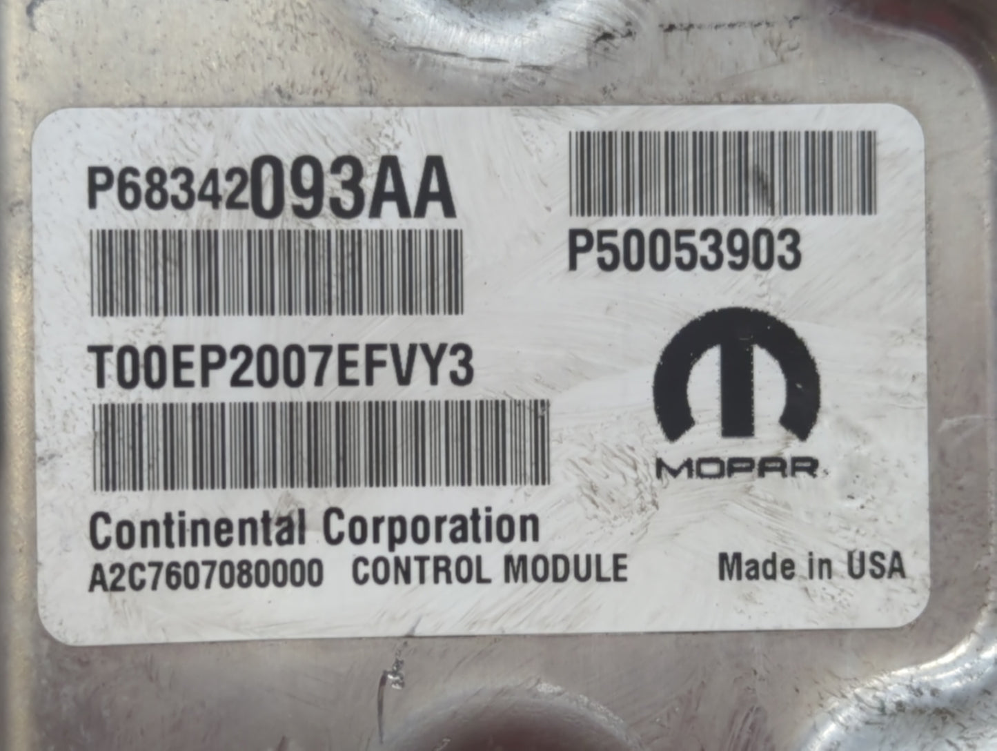 2018 Jeep Cherokee PCM Engine Control Computer ECU ECM PCU OEM P/N:P68354841AC P68342093AA, P68354831AC Fits OEM Used Auto P