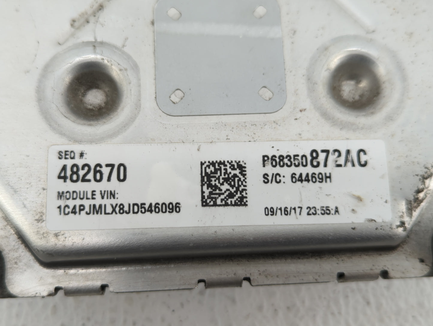 2018 Jeep Cherokee PCM Engine Control Computer ECU ECM PCU OEM P/N:P68259137AB Fits OEM Used Auto Parts - Oemusedautoparts1.
