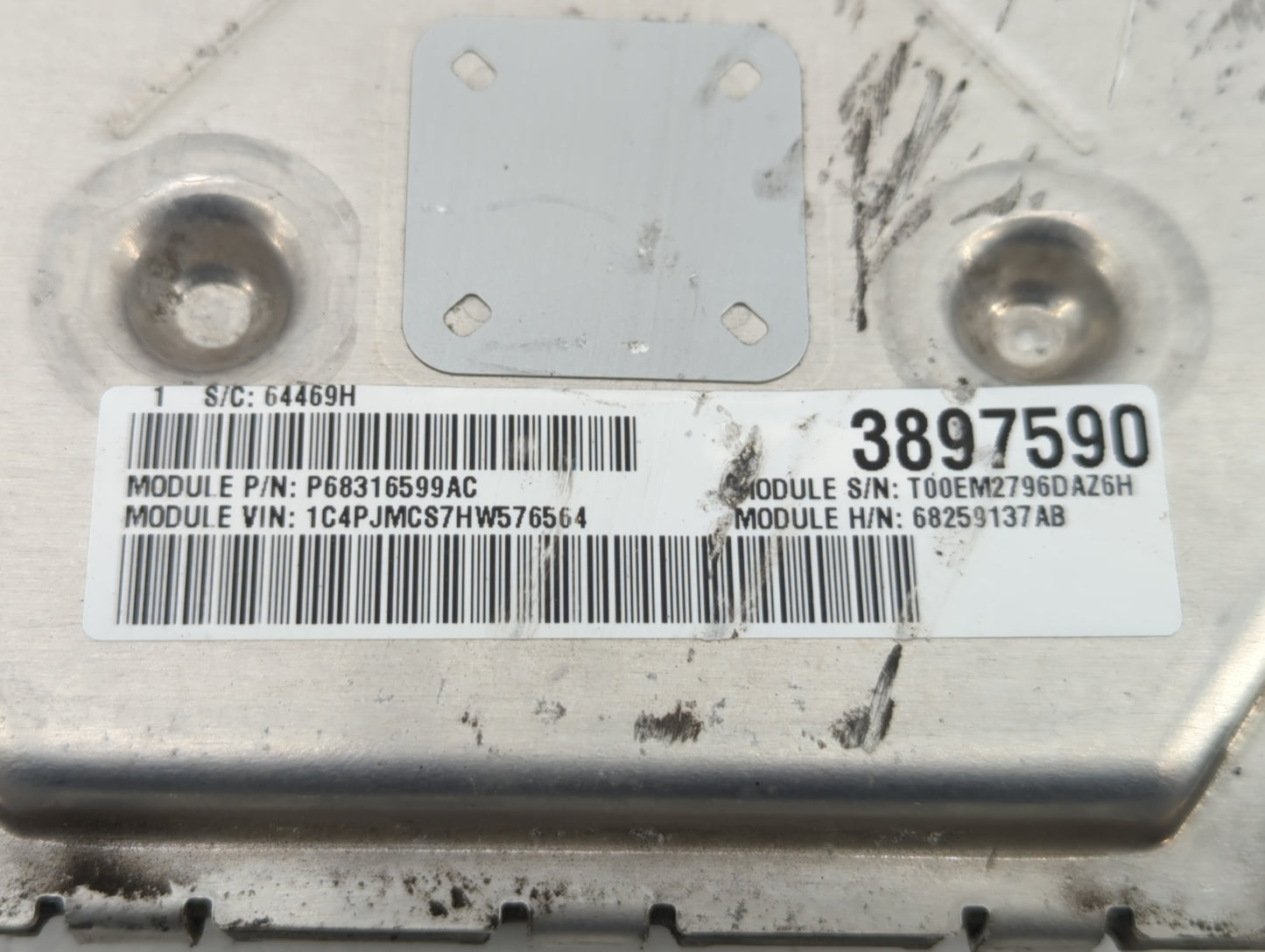 2018 Jeep Cherokee PCM Engine Control Computer ECU ECM PCU OEM P/N:P68259137AB Fits OEM Used Auto Parts - Oemusedautoparts1.