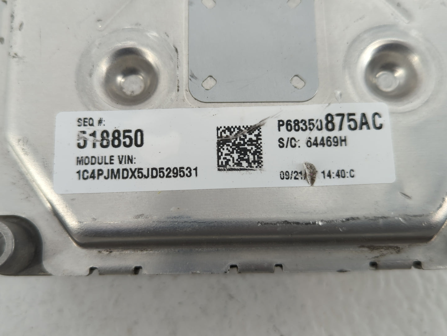 2018 Jeep Cherokee PCM Engine Control Computer ECU ECM PCU OEM P/N:P68350875AC P68259137AB Fits OEM Used Auto Parts - Oemuse