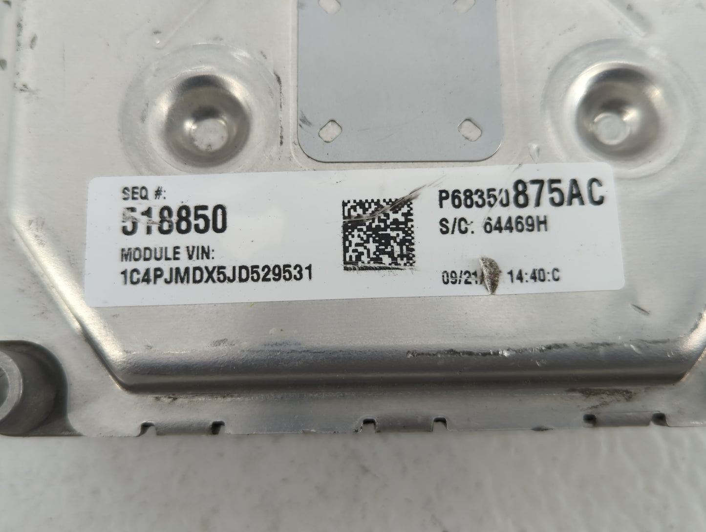 2018 Jeep Cherokee PCM Engine Control Computer ECU ECM PCU OEM P/N:P68350875AC P68259137AB Fits OEM Used Auto Parts - Oemuse