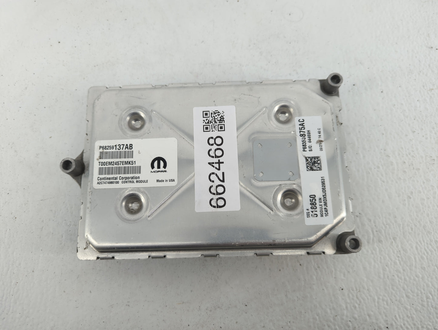 2018 Jeep Cherokee PCM Engine Control Computer ECU ECM PCU OEM P/N:P68350875AC P68259137AB Fits OEM Used Auto Parts - Oemuse