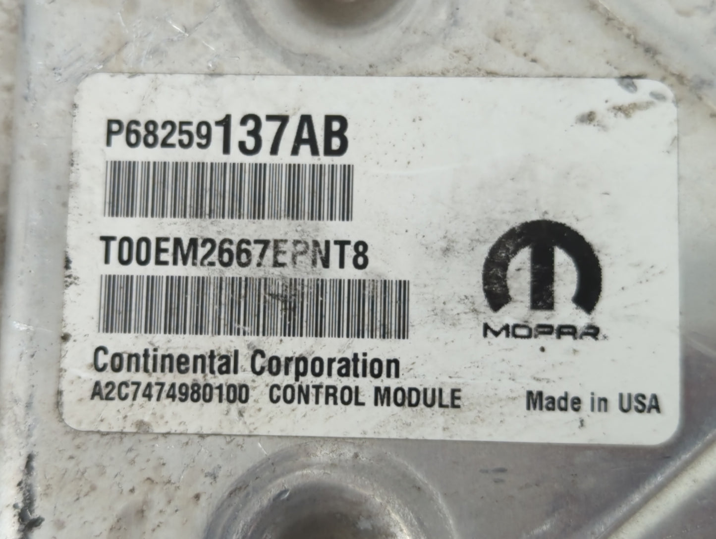 2018 Jeep Cherokee PCM Engine Control Computer ECU ECM PCU OEM P/N:633890 P68259137AB Fits OEM Used Auto Parts - Oemusedauto