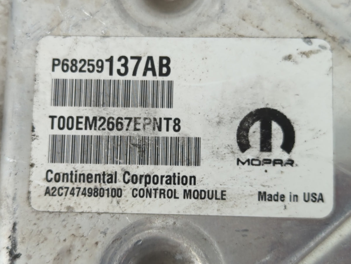 2018 Jeep Cherokee PCM Engine Control Computer ECU ECM PCU OEM P/N:633890 P68259137AB OEM Used Auto Parts - Oemusedautoparts