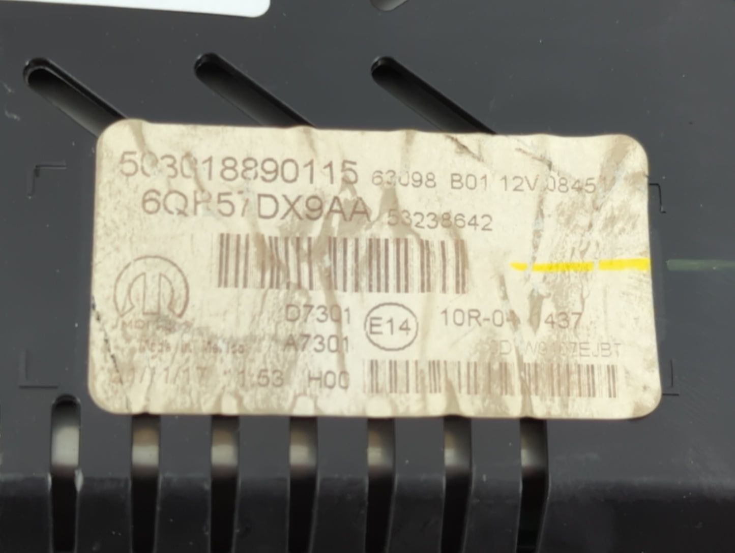 2018 Jeep Compass Instrument Cluster Speedometer Gauges P/N:6QR57DX9AA Fits OEM Used Auto Parts - Oemusedautoparts1.com