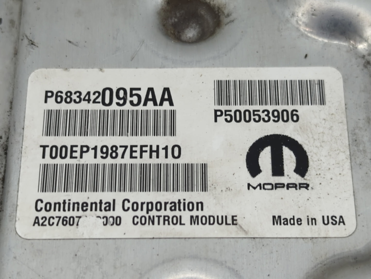 2018 Jeep Compass PCM Engine Control Computer ECU ECM PCU OEM P/N:P50053906 P68342095AA Fits OEM Used Auto Parts - Oemusedau