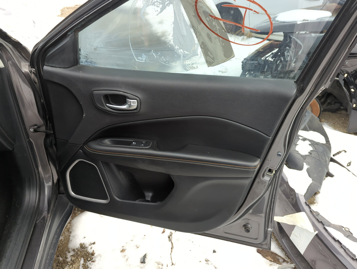 2018 Jeep Compass Front Right Passenger Interior Door Panel Trim - Oemusedautoparts1.com