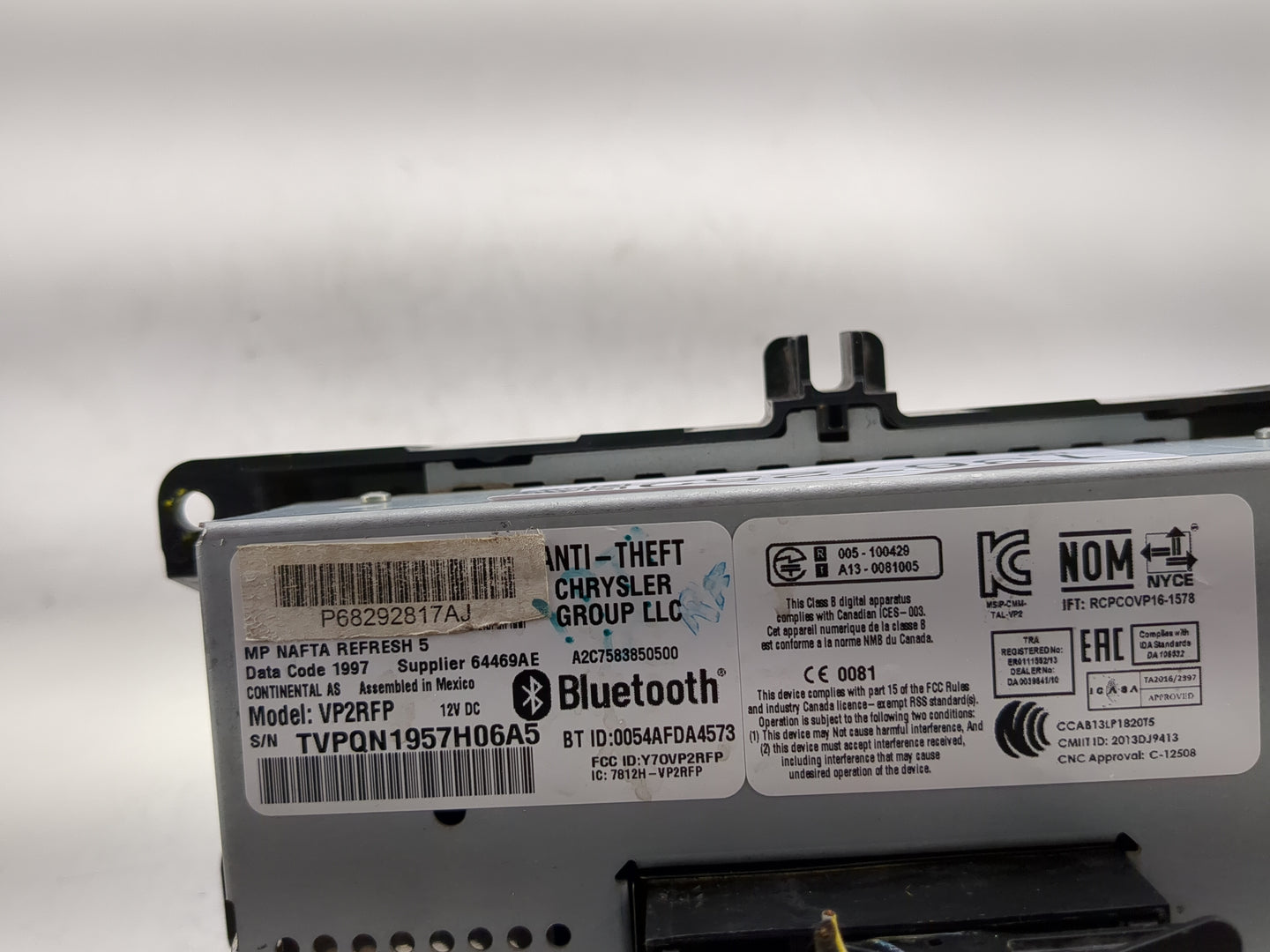 2018 Jeep Compass Radio AM FM Cd Player Receiver Replacement P/N:68292817AJ TVPQN1957H06A5 Fits OEM Used Auto Parts - Oemuse