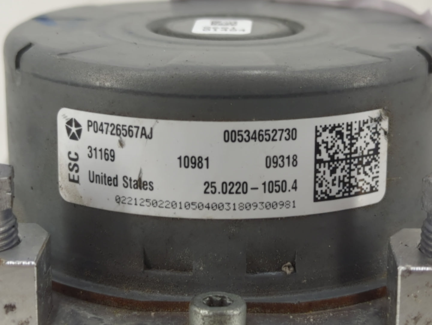 2018 Jeep Compass ABS Pump Control Module Replacement P/N:00534652730 P04726567AJ Fits OEM Used Auto Parts - Oemusedautopart