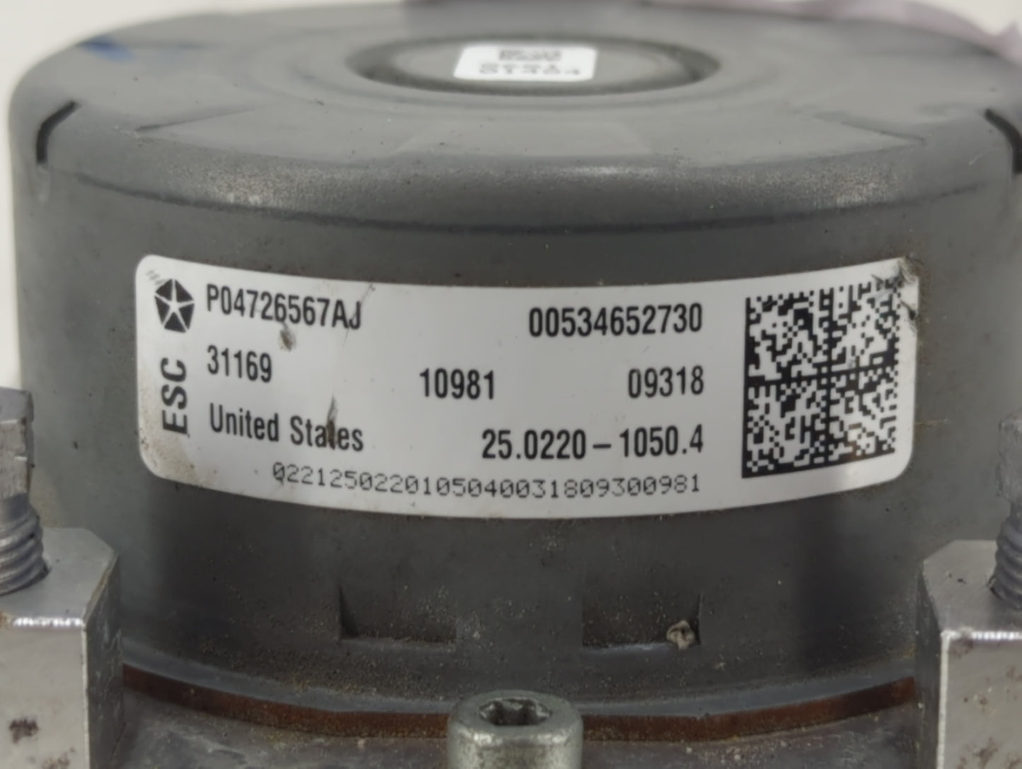 2018 Jeep Compass ABS Pump Control Module Replacement P/N:00534652730 P04726567AJ Fits OEM Used Auto Parts - Oemusedautopart