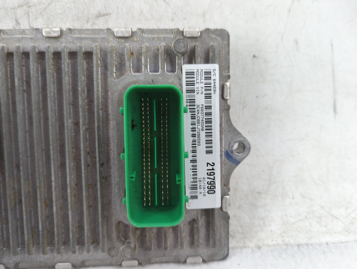 2017-2018 Jeep Compass PCM Engine Control Computer ECU ECM PCU OEM P/N:P68342095AA Fits Fits 2017 2018 OEM Used Auto Parts -