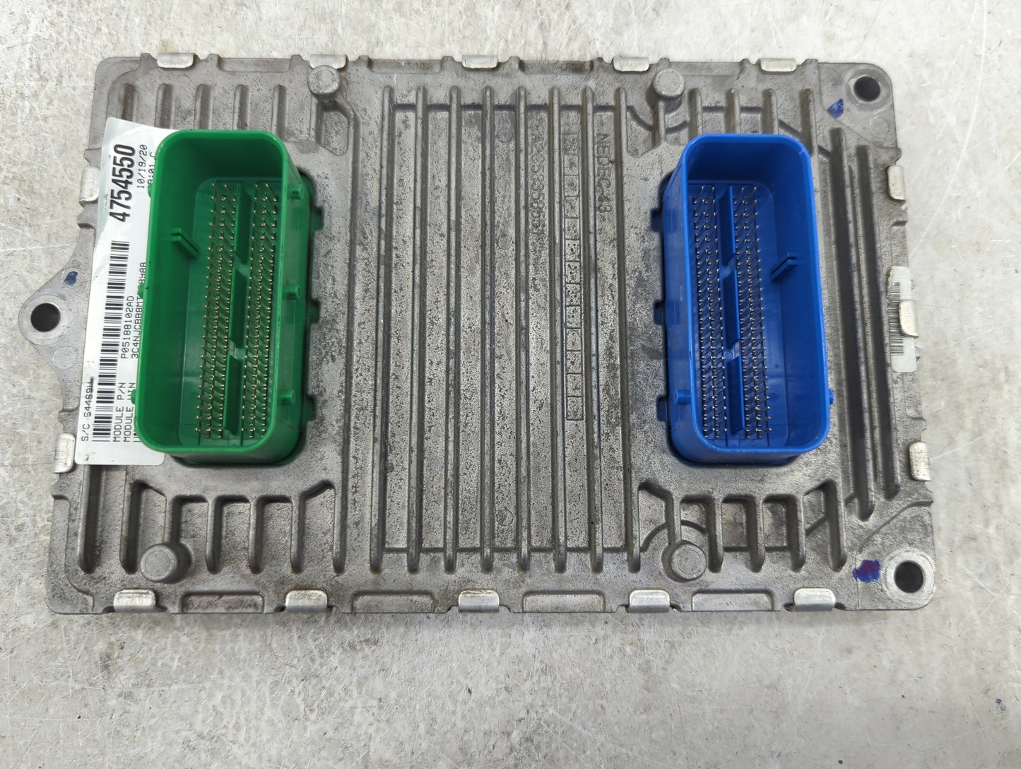 2018 Jeep Compass PCM Engine Control Computer ECU ECM PCU OEM P/N:P05181102AD P68342095AA, P50053906, A2C7607120000 Fits OEM
