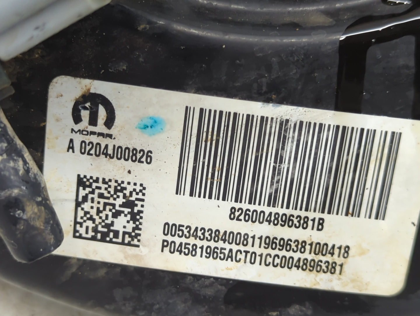 2018 Jeep Compass Power Brake Booster Oem 1450556 - Oemusedautoparts1.com