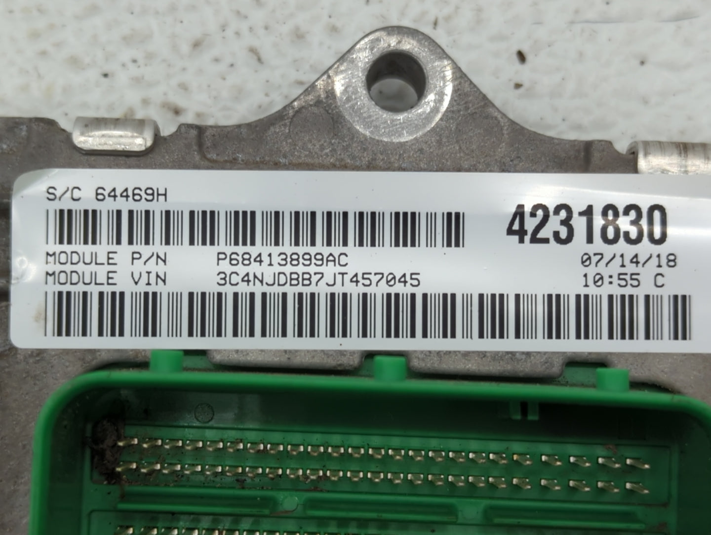 2018 Jeep Compass PCM Engine Control Computer ECU ECM PCU OEM P/N:P68342095AA Fits OEM Used Auto Parts - Oemusedautoparts1.c