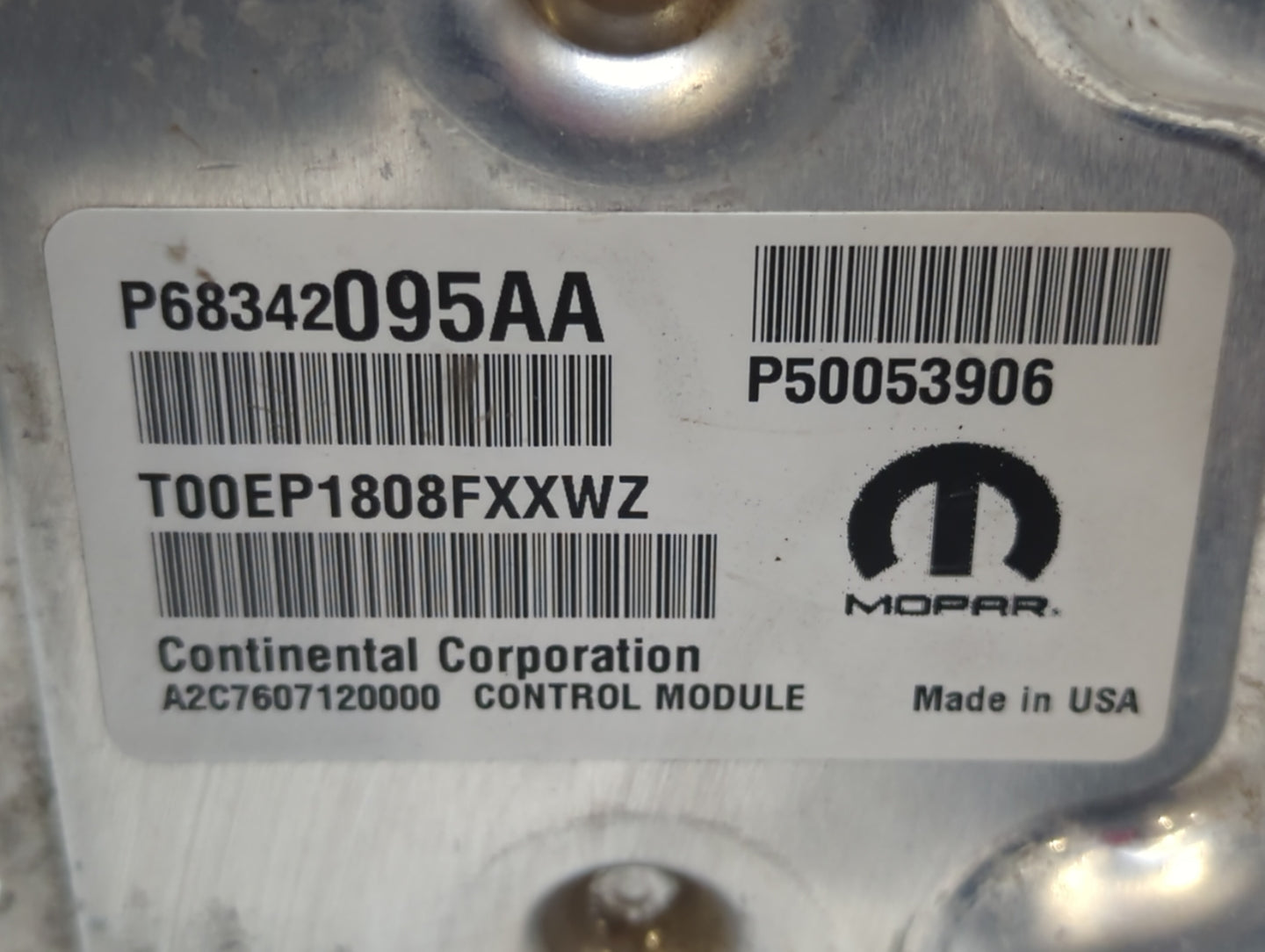 2018 Jeep Compass PCM Engine Control Computer ECU ECM PCU OEM P/N:P68342095AA Fits OEM Used Auto Parts - Oemusedautoparts1.c